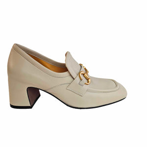 Mara Bini, Loafer aus Lammnappa in Creme