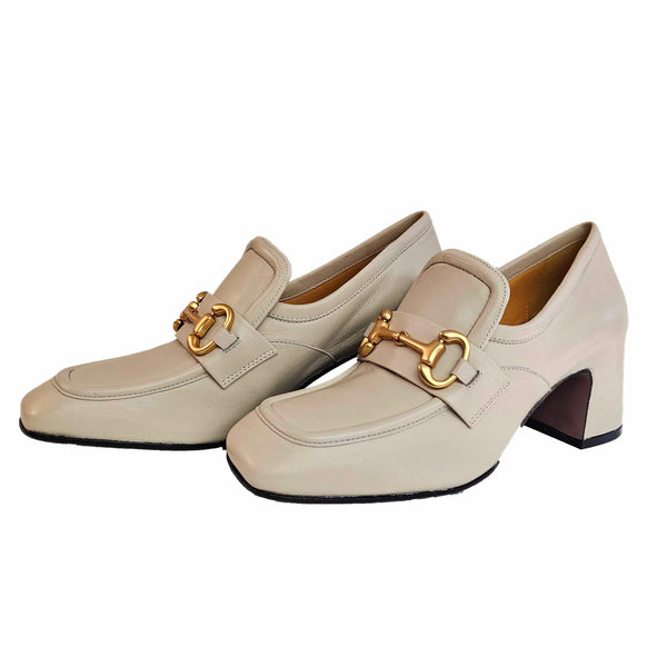 Mara Bini, Loafer aus Lammnappa in Creme