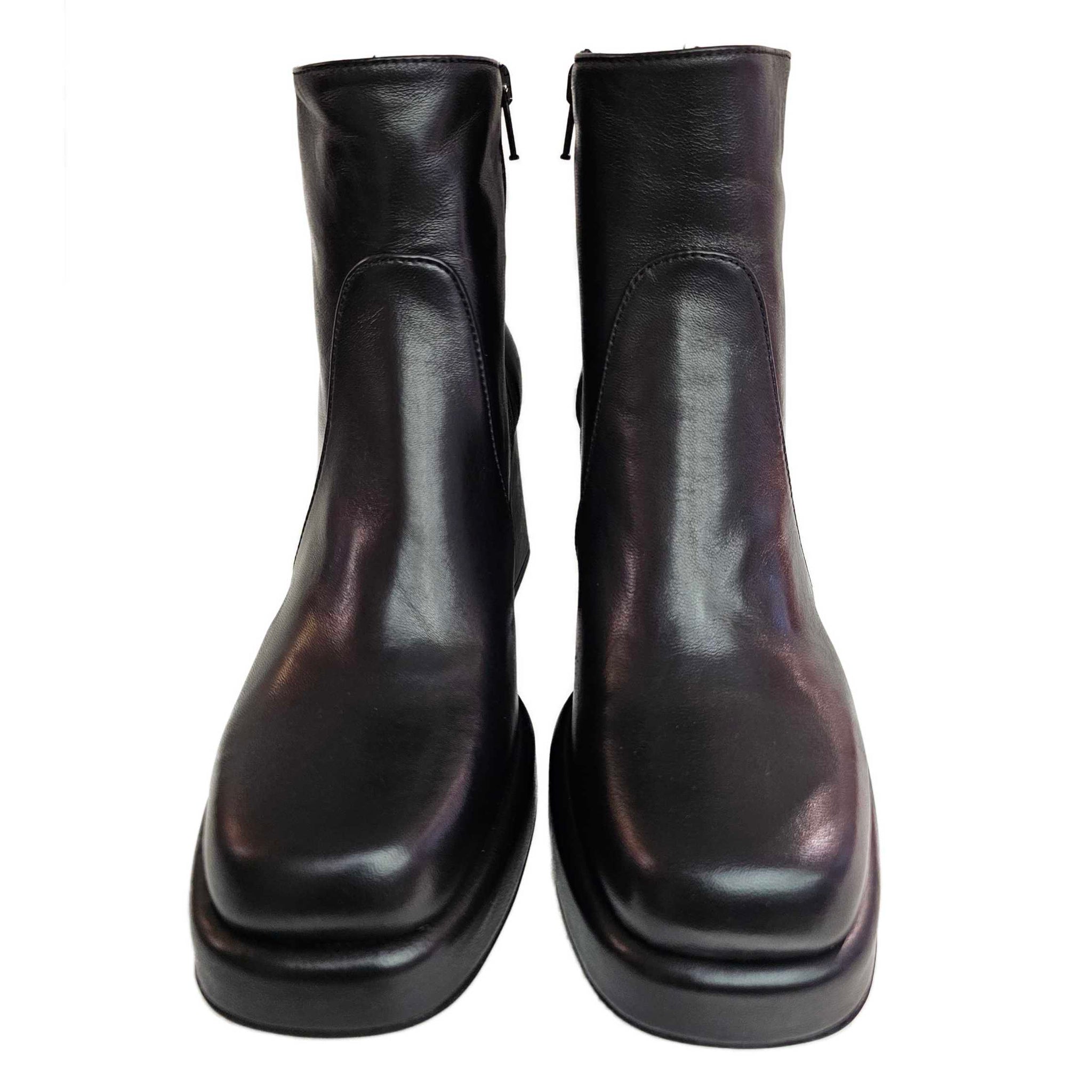 Pura Lopez Plateau-Stiefeletten cognac offers Elegant Leder