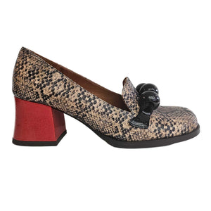 Chie Mihara, Tamara, Pumps in Snakeprint Braun-Schwarz