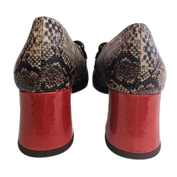 Chie Mihara, Tamara, Pumps in Snakeprint Braun-Schwarz