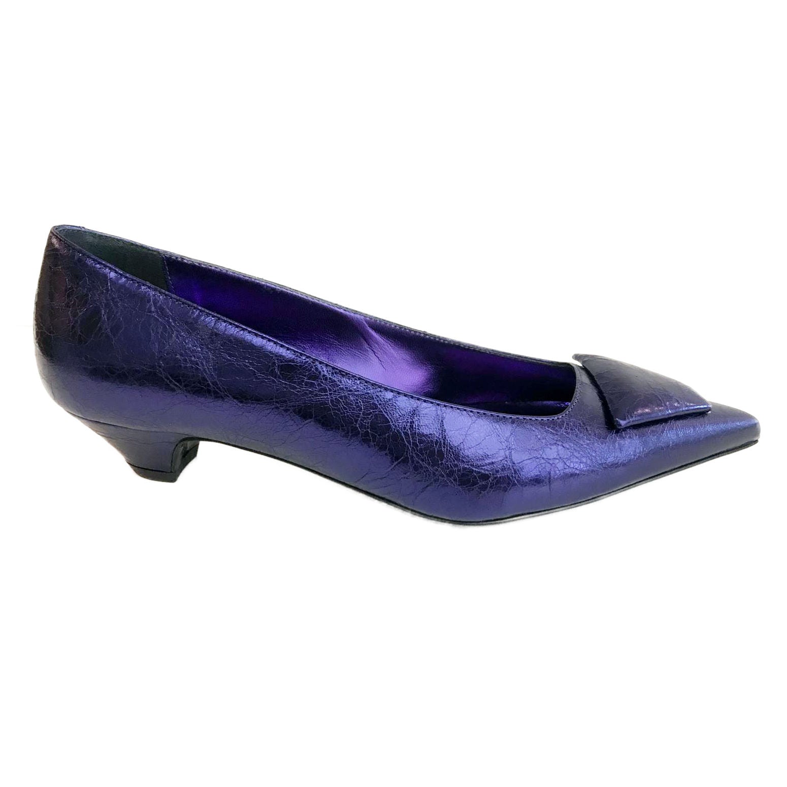 Giampaolo Viozzi, Lacklederpumps in Lila-Metallic