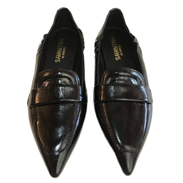 Milliways, klassischer Lackleder-Loafer in Schwarz