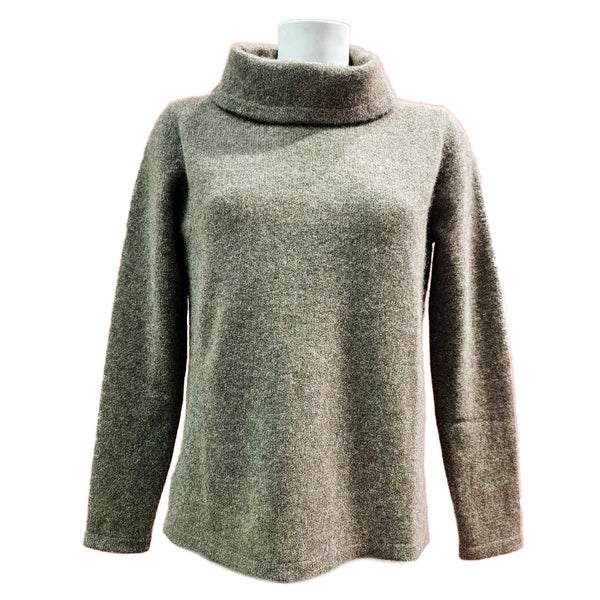 N.O.K., Zaifa, melierter Pullover in Taupe