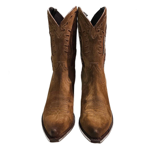 Sendra, handgearbeitete 3/4 Cowboystiefel in Cognac