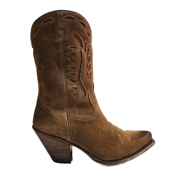 Sendra, handgearbeitete 3/4 Cowboystiefel in Cognac