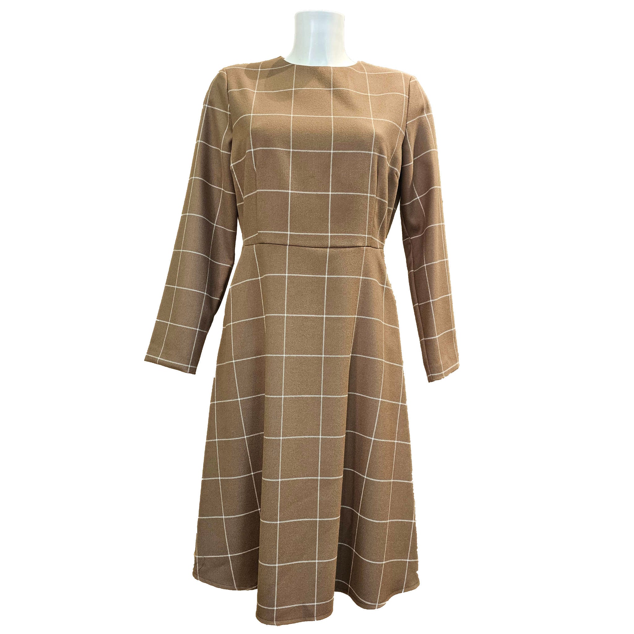 Vicario Cinque, Adilaide, Ausgestelltes Kleid in Cognac